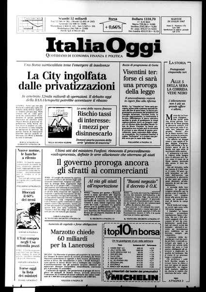 Italia oggi : quotidiano di economia finanza e politica